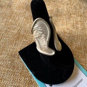 Sterling silver adjustable abstract ring